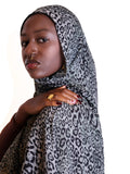 Black Leopard modal hijab